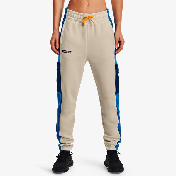 Under Armour Hlače Under Armour Rival Fleece SP Pant Stone/ Victory Blue/ Stone M