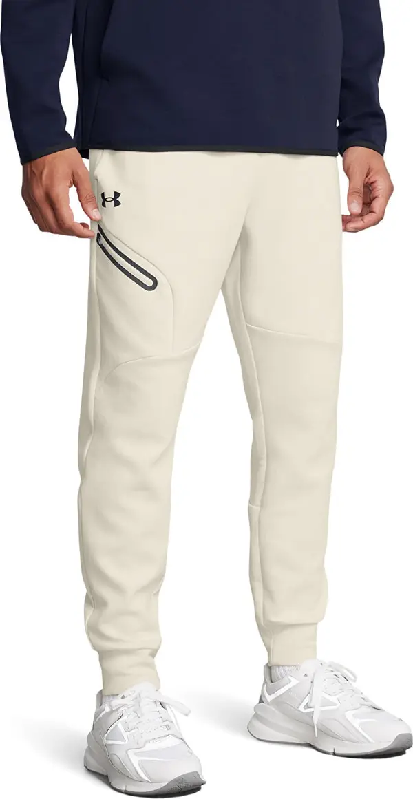 Under Armour Hlače Under Armour Unstoppable Fleece Jogger EU Summit White/ Black XXXL