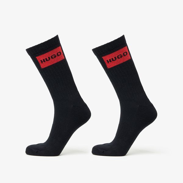 Hugo Boss Hugo Boss Logo Quarter Socks 2-Pack Black 43-46