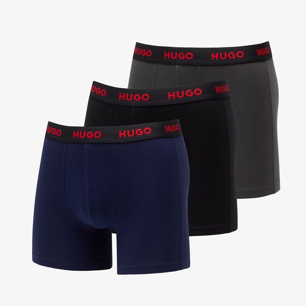 Hugo Boss Hugo Boss Logo-Waistband Boxer Briefs 3-Pack Dark Grey/ Navy/ Black