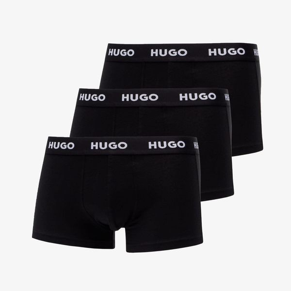 Hugo Boss Hugo Boss Logo-Waistband Trunks 3-Pack Black