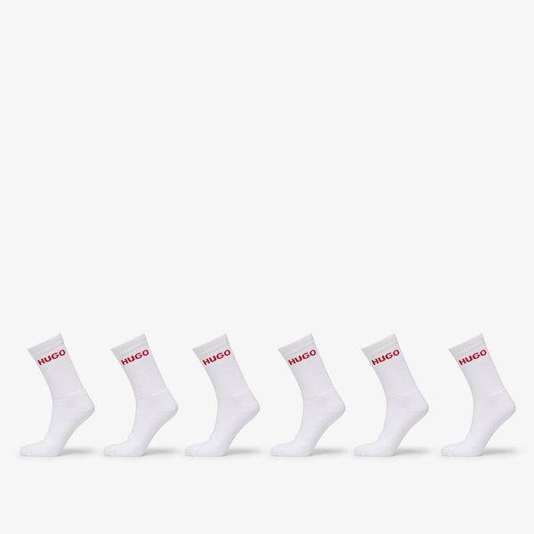 Hugo Boss Hugo Boss Rib Logo Sock 6-Pack White 39-42