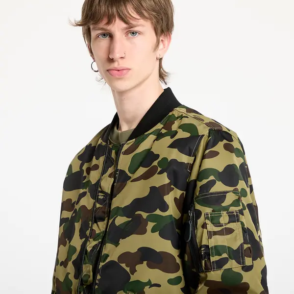 A BATHING APE Jakna A BATHING APE 1St Camo Shark Ma-1 Jacket UNISEX Green S