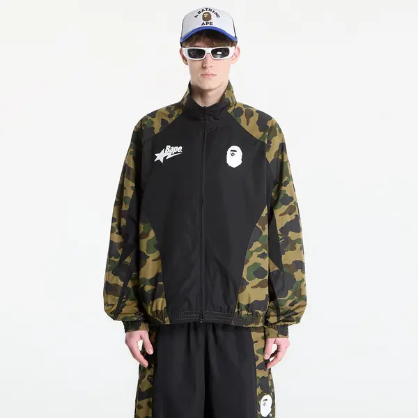 A BATHING APE Jakna A BATHING APE 1St Camo Stand Collar Track Jacket UNISEX Green M