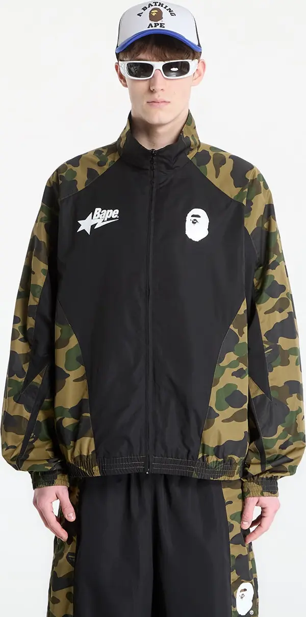A BATHING APE Jakna A BATHING APE 1St Camo Stand Collar Track Jacket UNISEX Green M