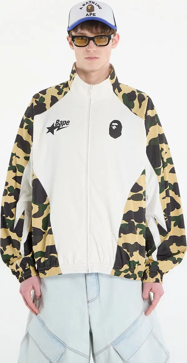 A BATHING APE Jakna A BATHING APE 1St Camo Stand Collar Track Jacket UNISEX Yellow L