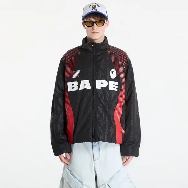 A BATHING APE Jakna A BATHING APE Aba Frame Monogram Jacquard Multi Logo Padded Jacket UNISEX Black XL