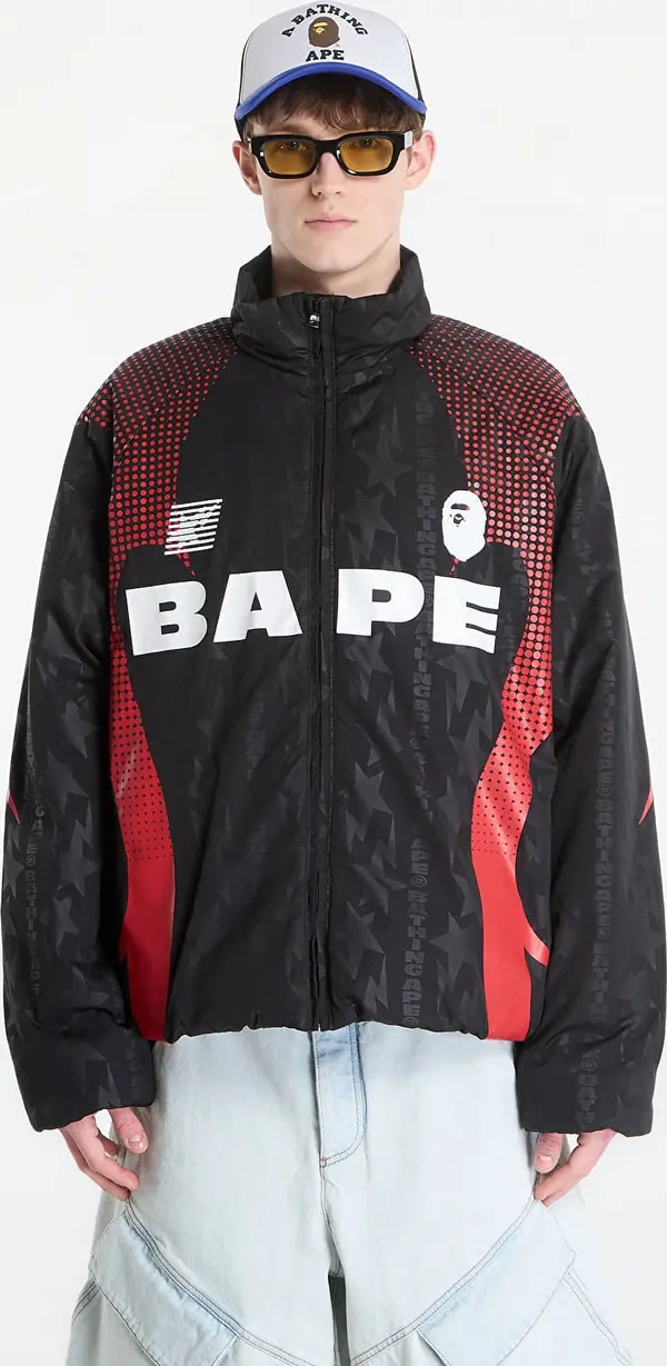 A BATHING APE Jakna A BATHING APE Aba Frame Monogram Jacquard Multi Logo Padded Jacket UNISEX Black XXL