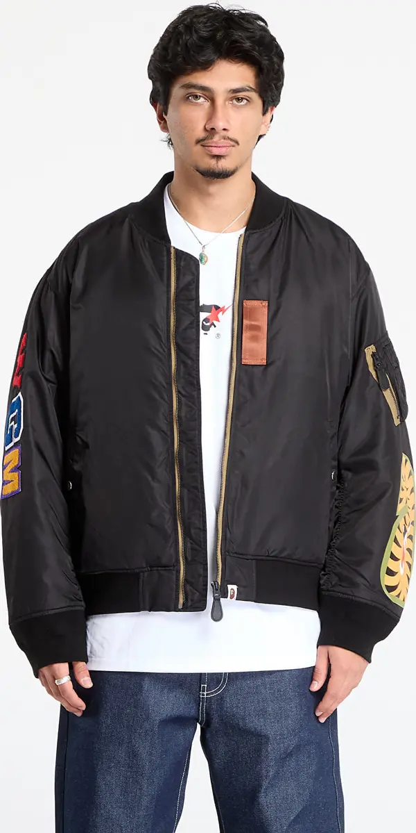 A BATHING APE Jakna A BATHING APE Shark Ma-1 Black XL