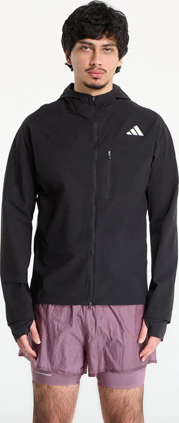 adidas Performance Jakna adidas Adizero Running Jacket Black/ Black L