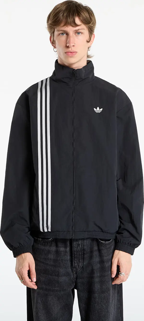 adidas Originals Jakna adidas Firebird Front Stripes Woven Track Top Black/ Stone Khaki/ Better Scarlet L