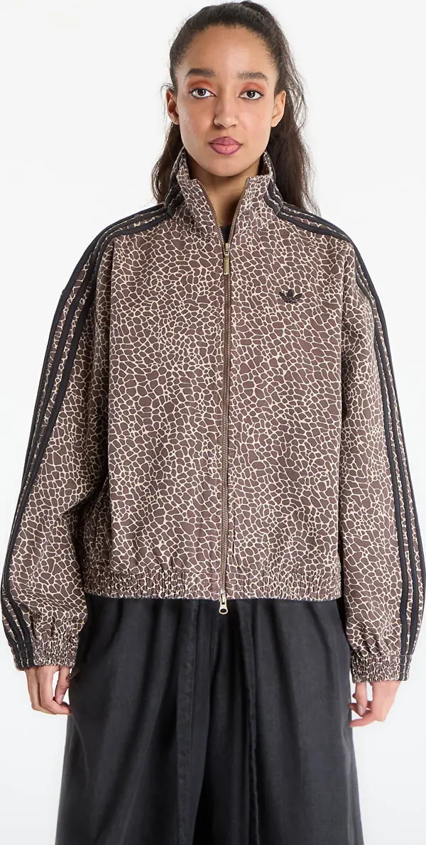 adidas Originals Jakna adidas Firebird Oversized Aop Denim Jacket Earth Strata/ Stone Khaki XS