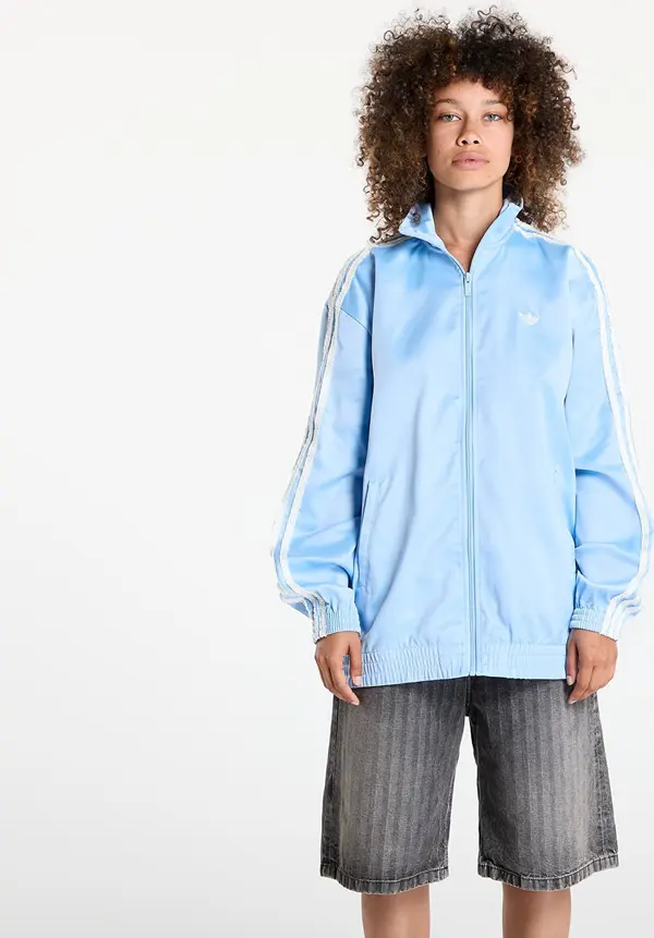 adidas Originals Jakna adidas Originals Satin Firebird Track Top Ruffle 3-Stripes Clear Sky XS