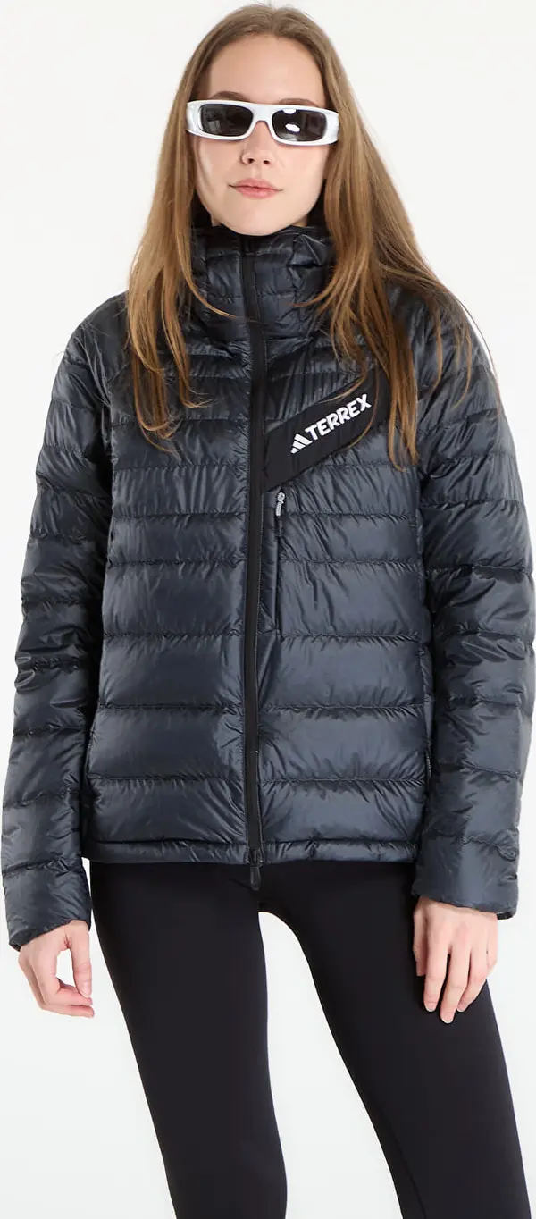adidas Performance Jakna adidas Terrex Techrock CLIMAWARM+ Down Hooded Jacket Carbon/ Black L