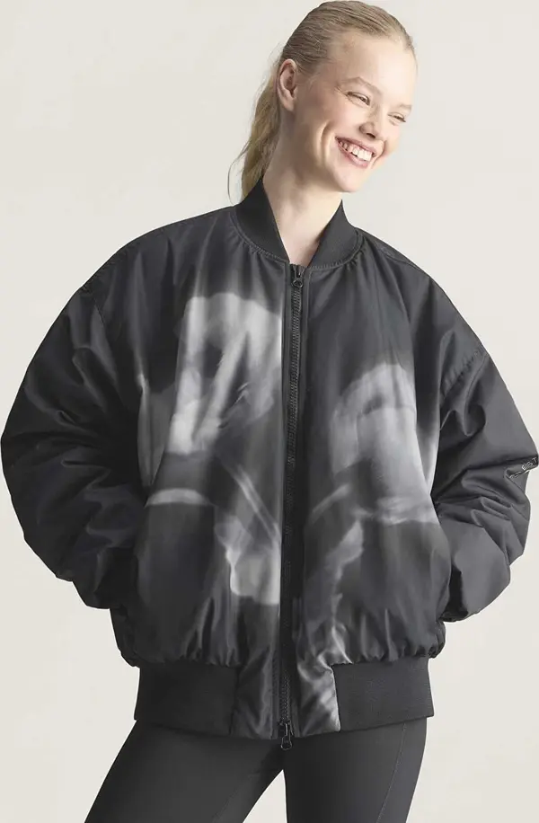 adidas Performance Jakna adidas x Stella Mccartney Woven Bomber Printed Black/ White M