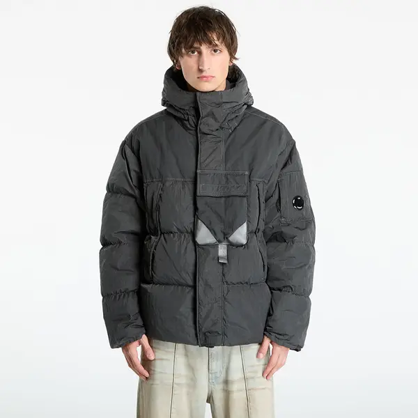 C.P. Company Jakna C.P. Company Eco-Chrome R Mixed Hooded Down Jacket Dark Shadow Grey L