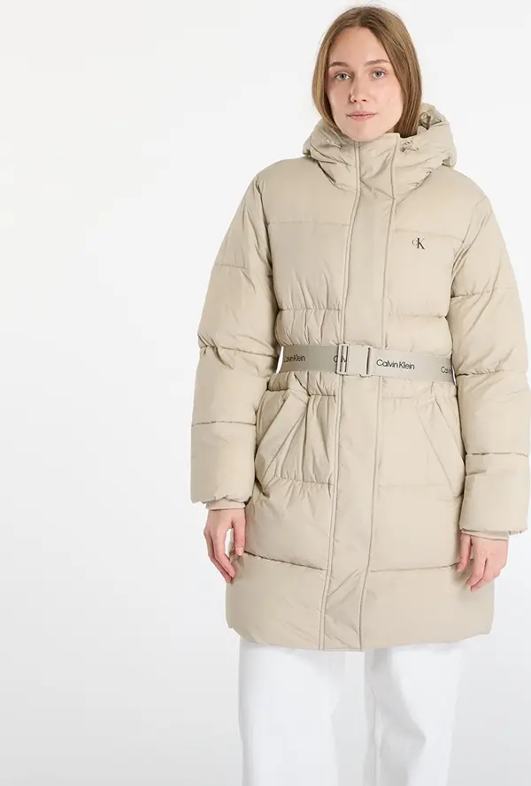 Calvin Klein Jakna Calvin Klein Jeans Belted Midweight Coat Brown S