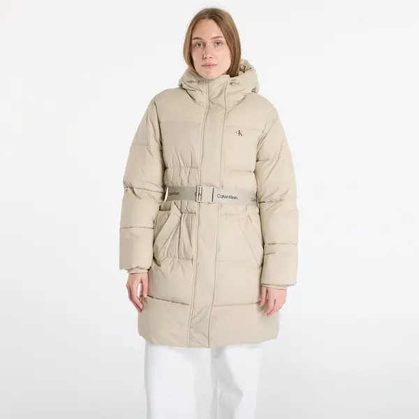 Calvin Klein Jakna Calvin Klein Jeans Belted Midweight Coat Brown XS