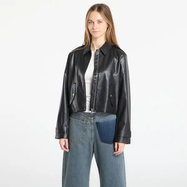 Calvin Klein Jakna Calvin Klein Jeans Leather Moto Jacket Black M