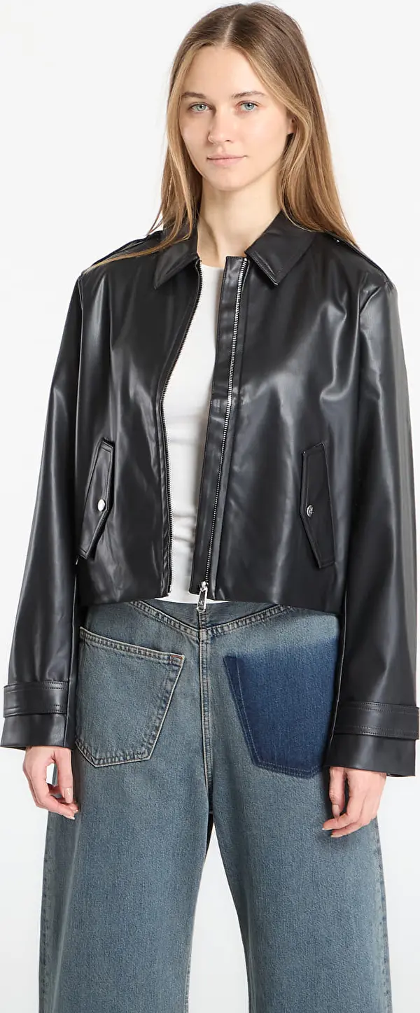 Calvin Klein Jakna Calvin Klein Jeans Leather Moto Jacket Black XS