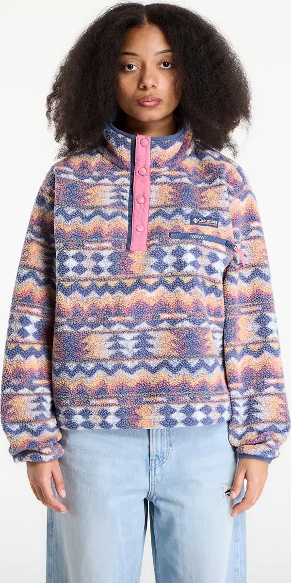 Columbia Jakna Columbia Helvetia™ II Cropped Sherpa Half Snap Fleece With Print Sea Salt/ Retrotree M