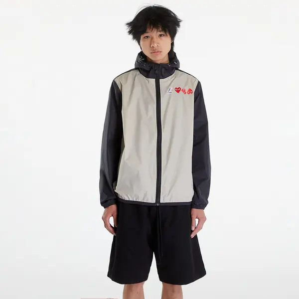 Comme des Garçons PLAY Jakna Comme des Garçons PLAY x K-Way Claude Contrast Jacket UNISEX Beige Grey/ Black M