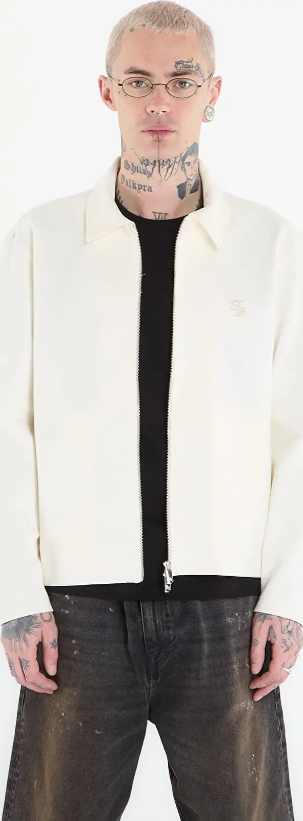 Filling Pieces Jakna Filling Pieces Coach Jacket Logo Antique White L