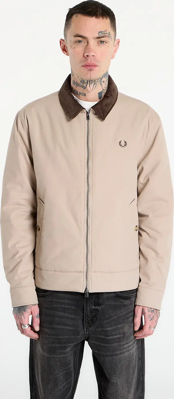 FRED PERRY Jakna FRED PERRY Cotton Caban Jacket Warm Oat L