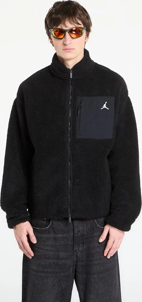 Jordan Jakna Jordan Flight Men’s High Pile Shearling Jacket Black/ White XL