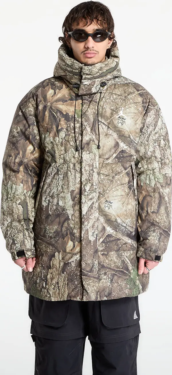 Jordan Jakna Jordan Flight Men's Therma-FIT Down Parka Medium Olive/ Black/ Sail L