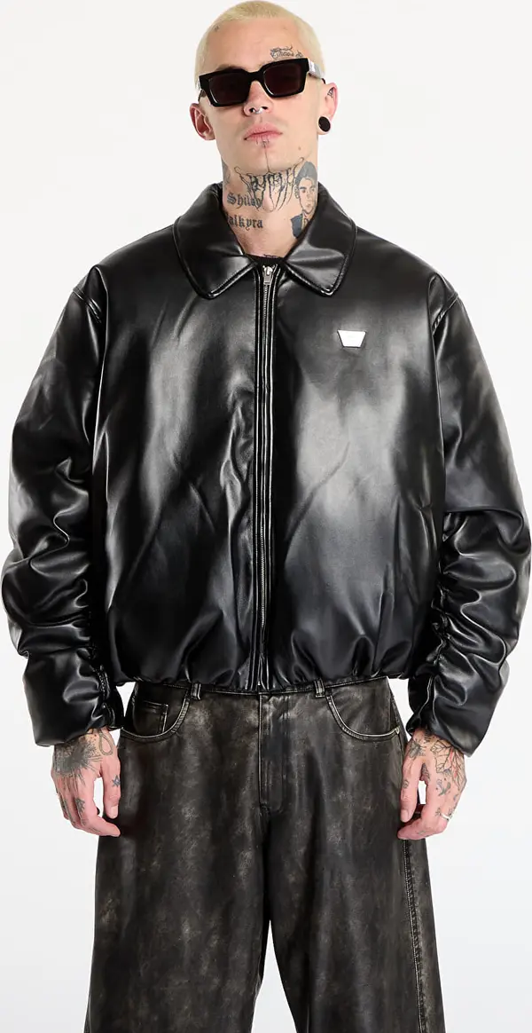 MISBHV Jakna MISBHV Faux Leather Puffer Bomber Jacket Black L