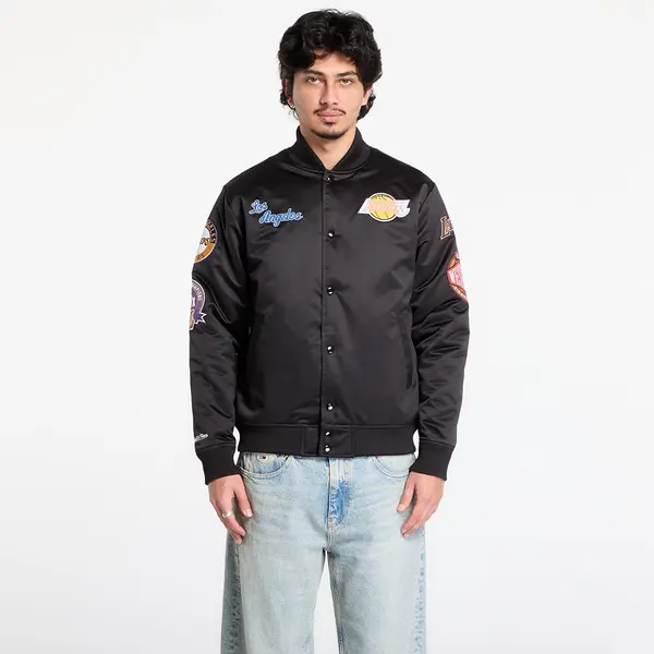 Mitchell & Ness Jakna Mitchell & Ness NBA Blackout Heavyweight Satin Jacket Los Angeles Lakers Black M