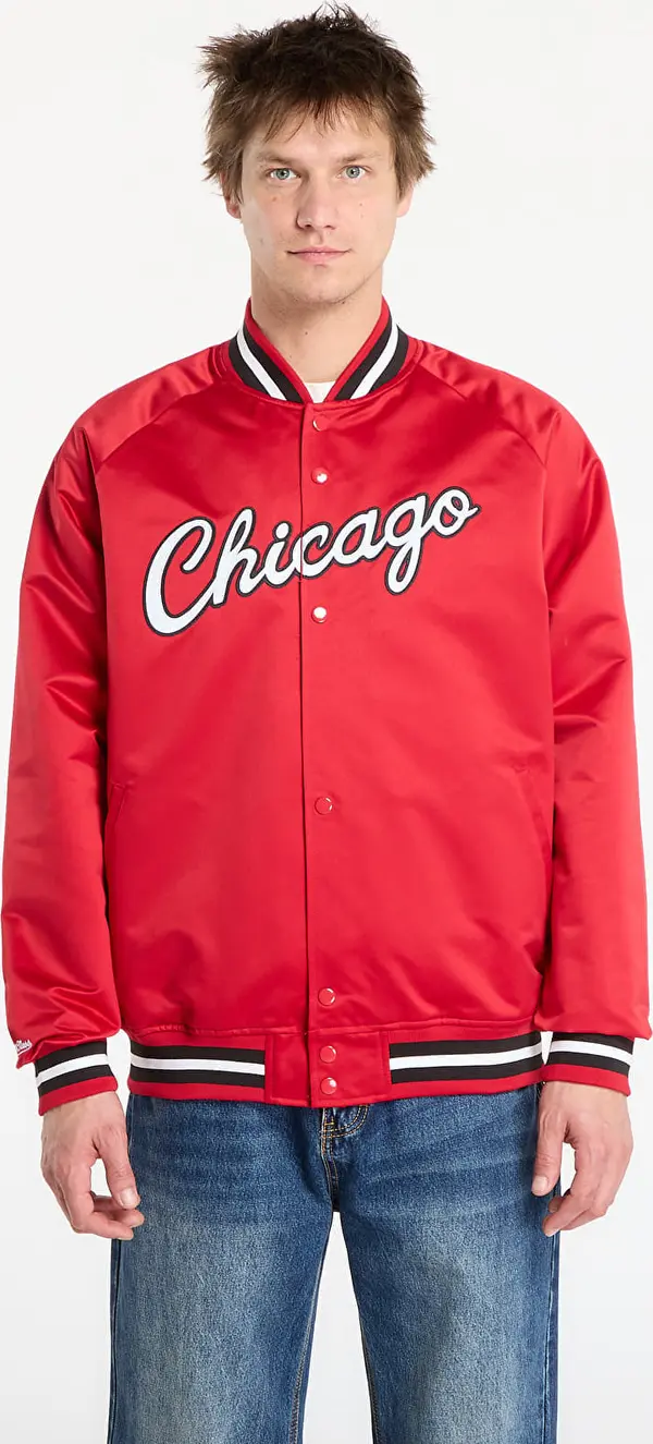 Mitchell & Ness Jakna Mitchell & Ness NBA Lightweight Satin Jacket Vintage Logo Bulls Scarlet L