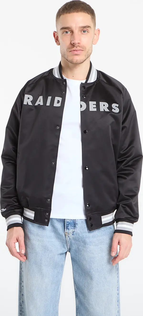 Mitchell & Ness Jakna Mitchell & Ness NFL Lightweight Satin Jacket Vintage Logo Raiders Black XL