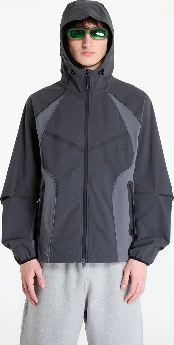 Nike Jakna Nike Tech Men's Dri-FIT Woven Full-Zip Color-Block Windrunner Jacket Anthracite/ Iron Grey/ Black XL