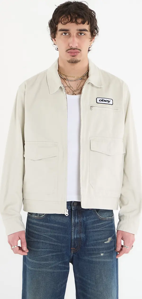 OBEY Clothing Jakna OBEY Walter Work Jacket Silver Birch Faded Wash M