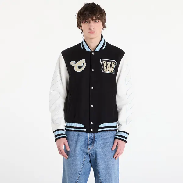 Off-White Jakna Off-White Star Logo Lea Wool Varsity Jacket Black XL