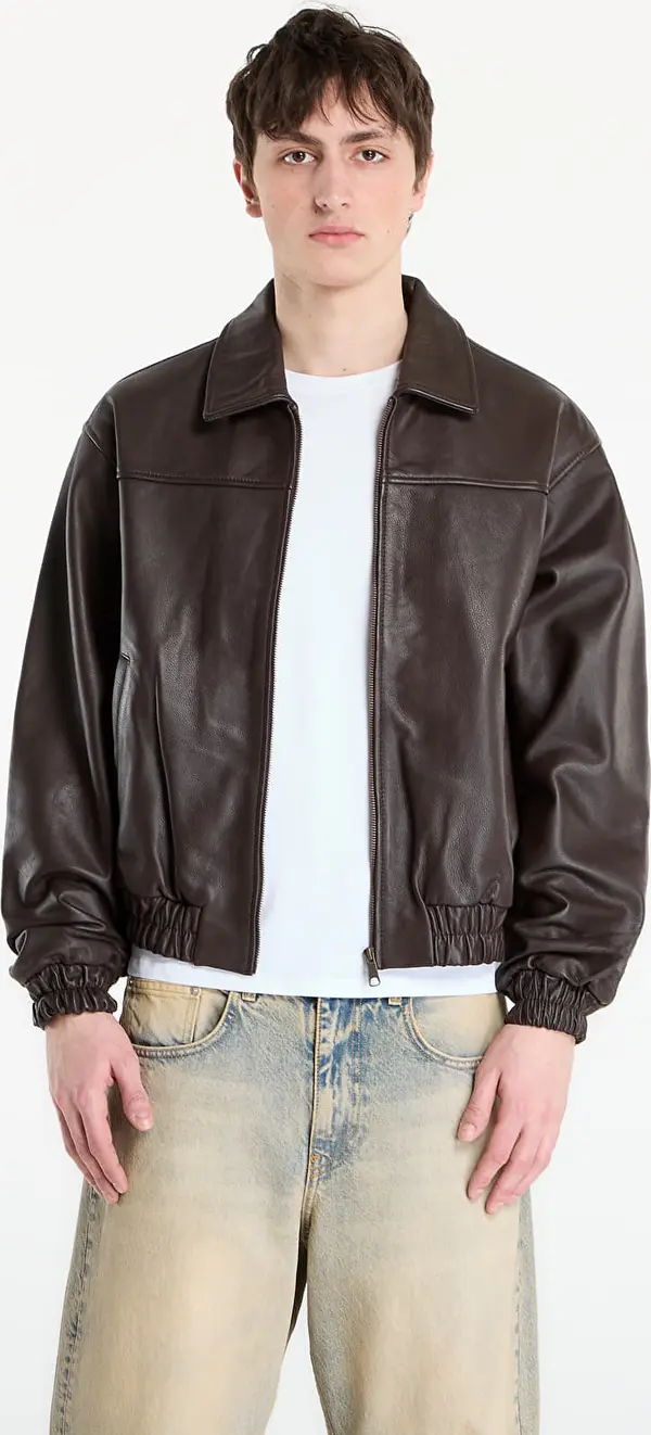 Patta Jakna Patta Leather Bomber Jacket UNISEX Coffee Bean S