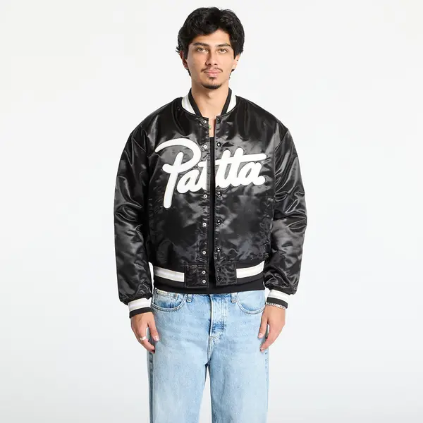 Patta Jakna Patta Script Logo Satin Varsity Jacket UNISEX Black M