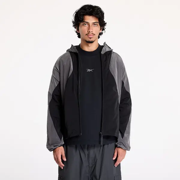 Reebok Jakna Reebok Running Hooded Jacket Black/ Misty Grey XXL