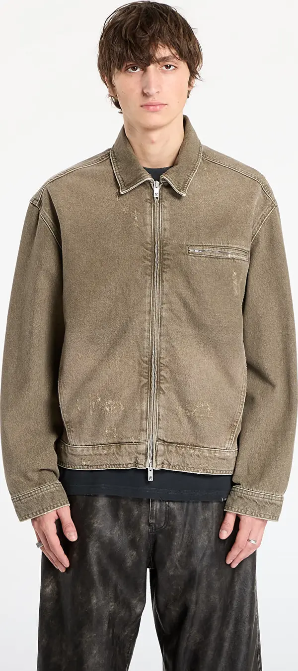 REPRESENT Jakna REPRESENT Collared Denim Jacket Washed Olive XL