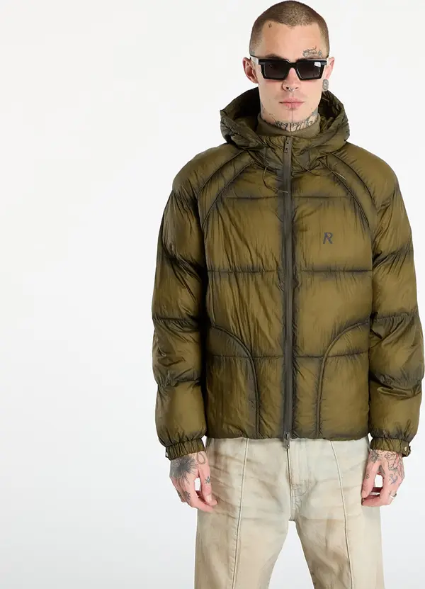 REPRESENT Jakna REPRESENT Translucent Hooded Puffer Dark Olive XXL