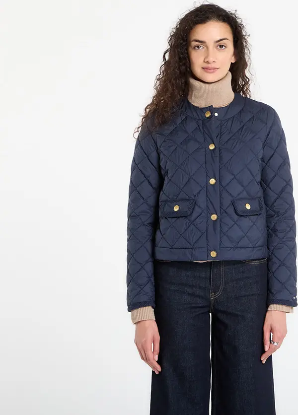 Tommy Hilfiger Jakna Tommy Hilfiger G/Button Quilted Reg Lady Jacket Dark Night Navy M