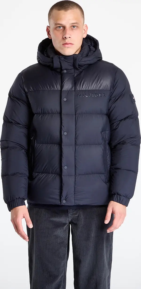 Tommy Hilfiger Jakna Tommy Hilfiger Mix Down Hooded Puffer Desert Sky XL