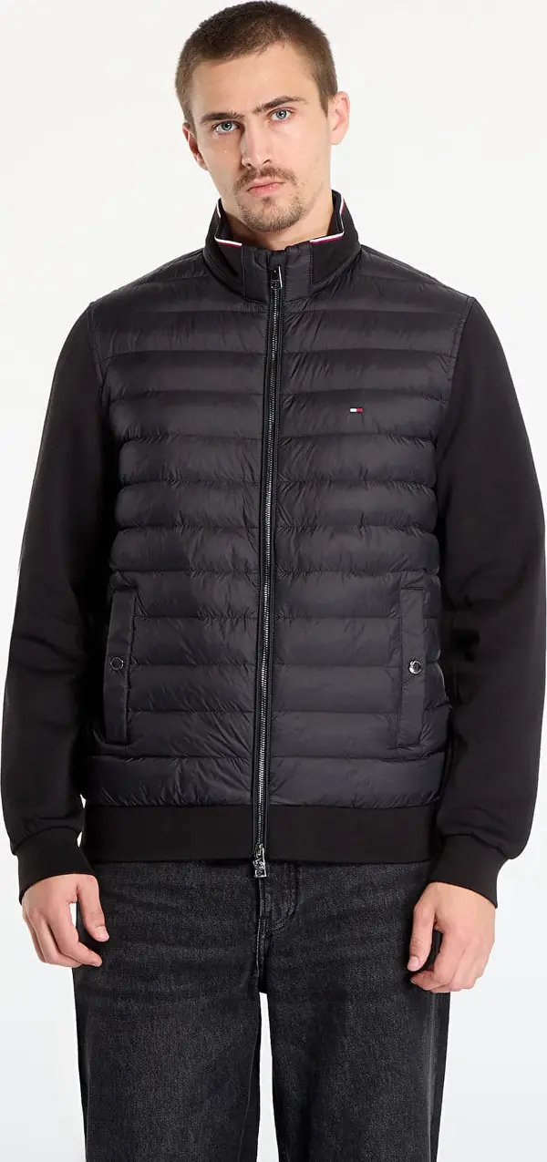 Tommy Hilfiger Jakna Tommy Hilfiger Mix Media Ess Rwb Stand Collar Black L