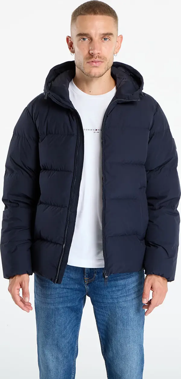 Tommy Hilfiger Jakna Tommy Hilfiger Water Repellent Down Hooded Puffer Jacket Navy XL