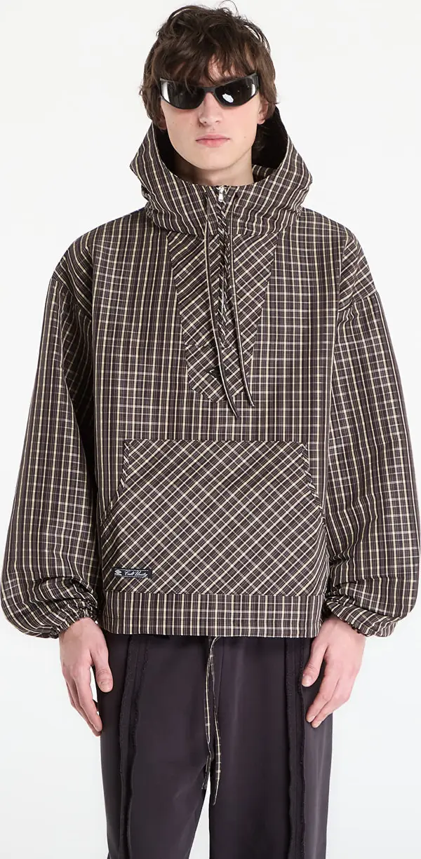 Umbro Jakna Umbro by SlamJam Checked Masked Anorak Beige/ Dark Brown M