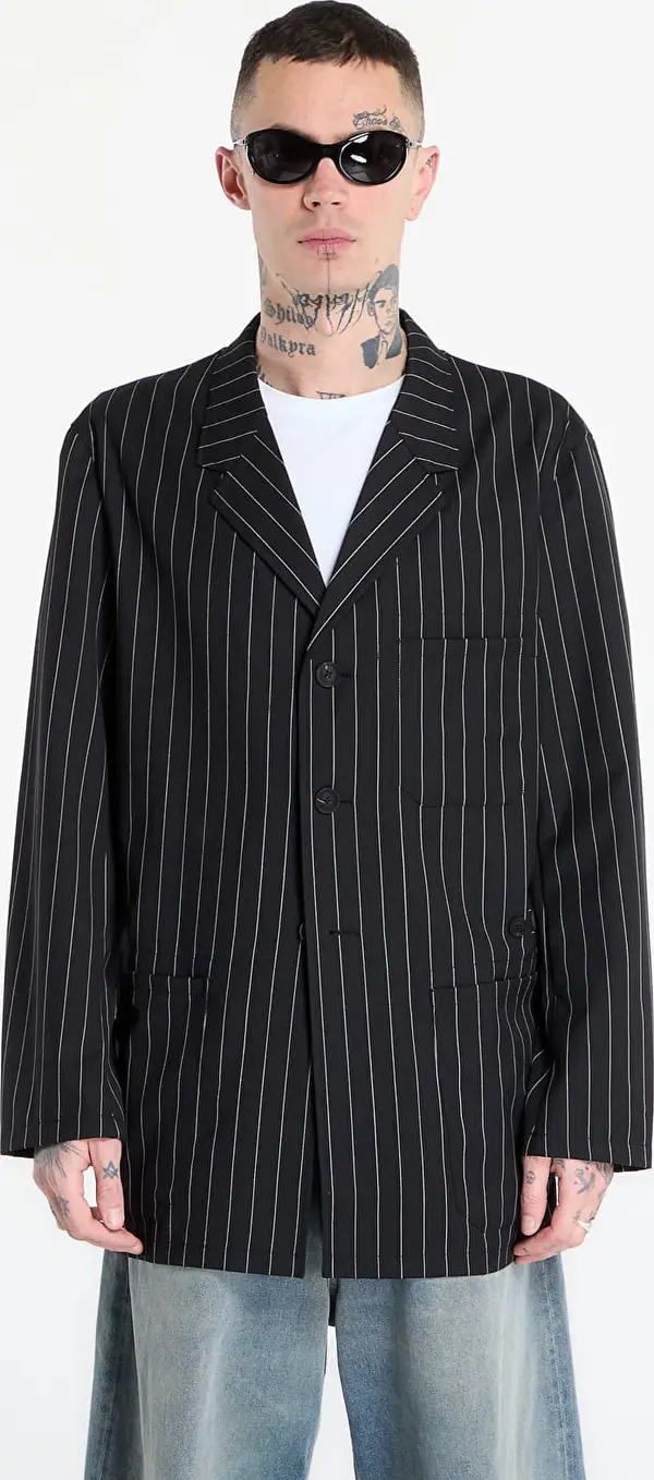 Y-3 Jakna Y-3 Pinstripe Refined Wool Chore Coat Black S