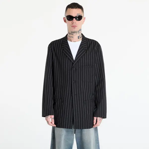 Y-3 Jakna Y-3 Pinstripe Refined Wool Chore Coat Black XL