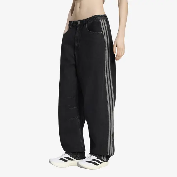 adidas Originals Jeans adidas High Rise Barrel Leg Denim Pant True Black Denim 27/32